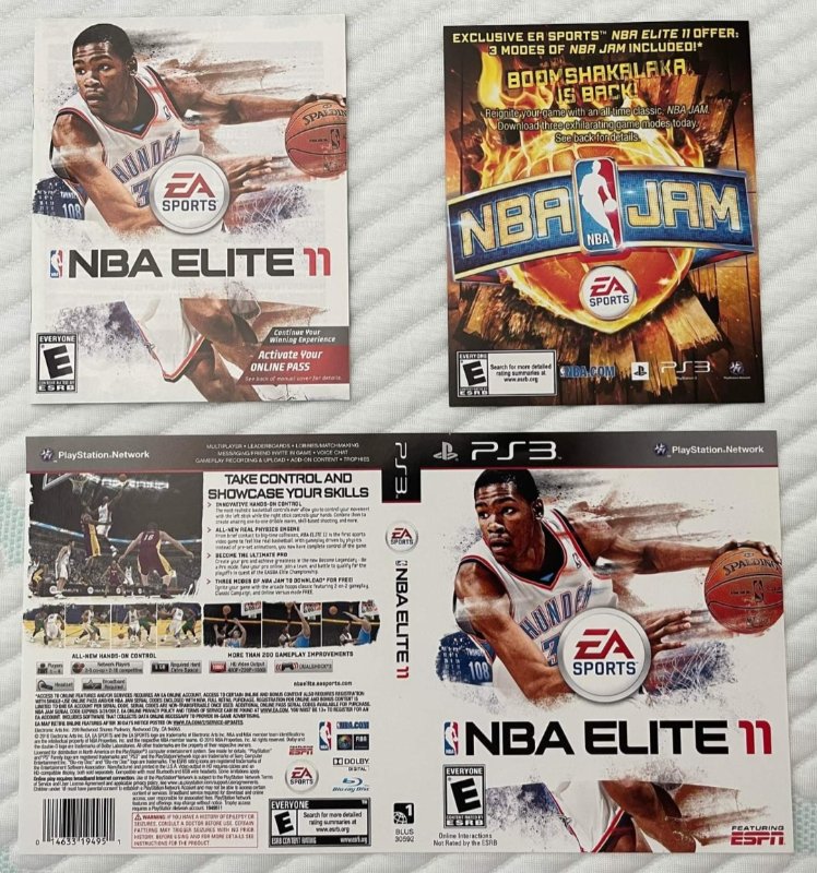 NBA Elite 11 (PS3) Mint manual and art insert? Price Check Video Game Sage